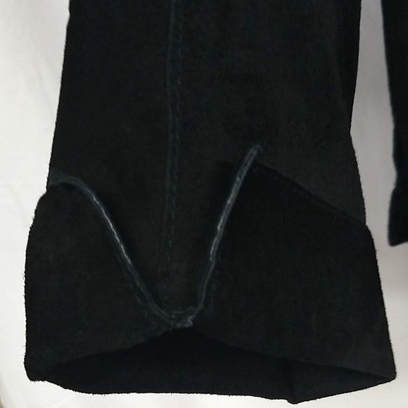 Black Suede Jacket Size L - Picture 2 of 4